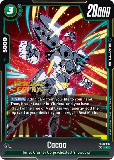 Cacao FB08-052 Saiyan's Pride Release Event Cards Fusion World card