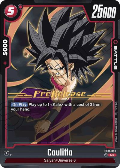 Caulifla FB01-006 Awakened Pulse Pre-Release Cards Fusion World card