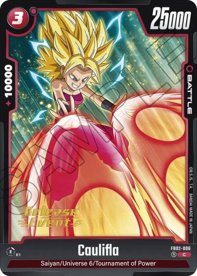 Caulifla FB02-006 Blazing Aura Release Event Cards Fusion World card