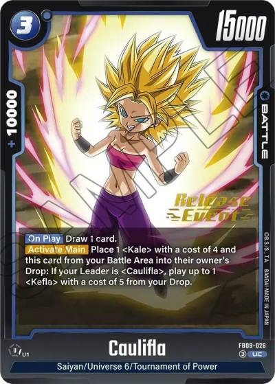 Caulifla FB09-026 Dual Evolution Release Event Cards Fusion World card
