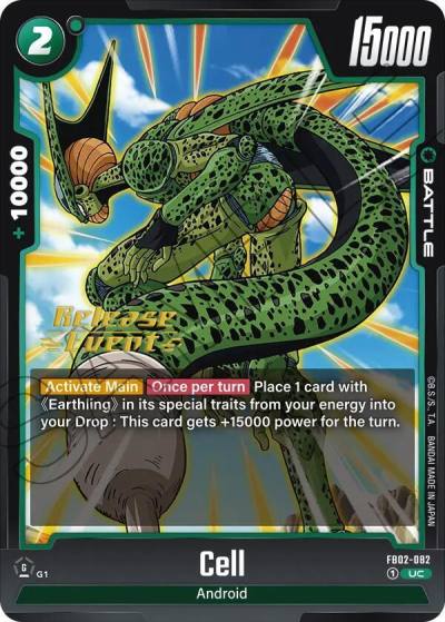 Cell FB02-082 Blazing Aura Release Event Cards Fusion World card