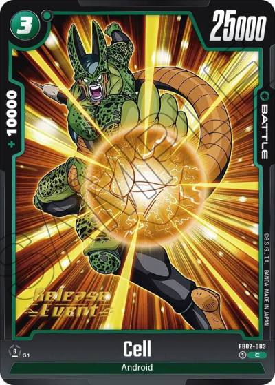 Cell FB02-083 Blazing Aura Release Event Cards Fusion World card