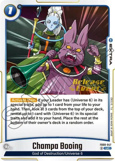 Champa Booing FB08-047 Saiyan's Pride Release Event Cards Fusion World card