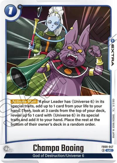 Champa Booing FB08-047 Saiyan's Pride Fusion World card
