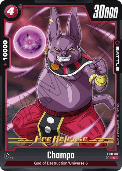 Champa FB01-011 Awakened Pulse Pre-Release Cards Fusion World card