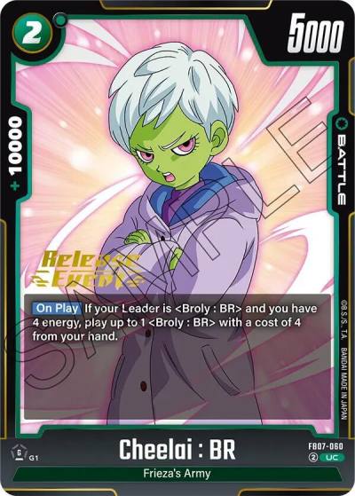 Cheelai BR FB07-060 Wish For Shenron Release Event Cards Fusion World card