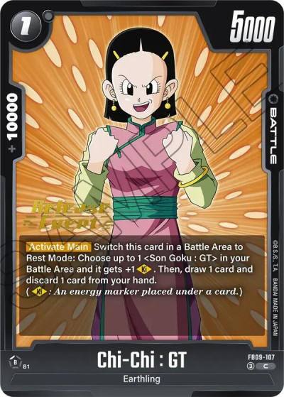 Chi Chi GT FB09-107 Dual Evolution Release Event Cards Fusion World card