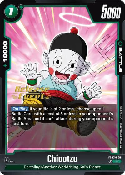 Chiaotzu FB05-056 New Adventure Release Event Cards Fusion World card