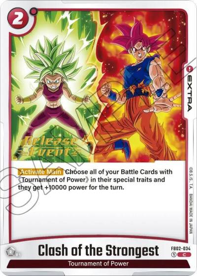Clash of the Strongest FB02-034 Blazing Aura Release Event Cards Fusion World card