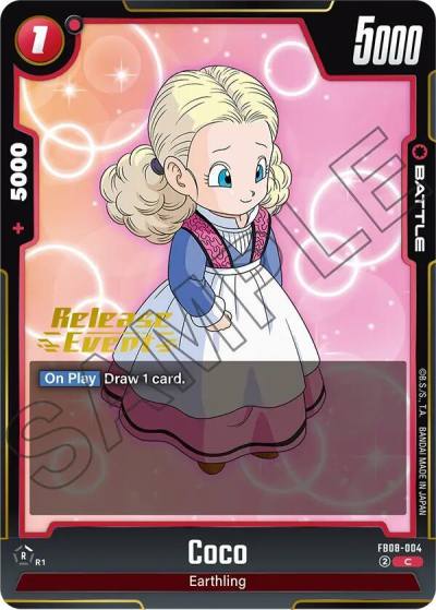 Coco FB08-004 Saiyan's Pride Release Event Cards Fusion World card