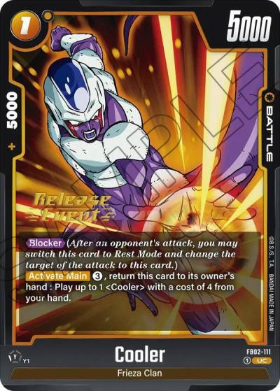 Cooler FB02-111 Blazing Aura Release Event Cards Fusion World card