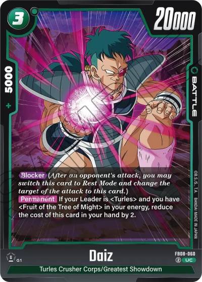 Daiz FB08-060 Saiyan's Pride Fusion World card