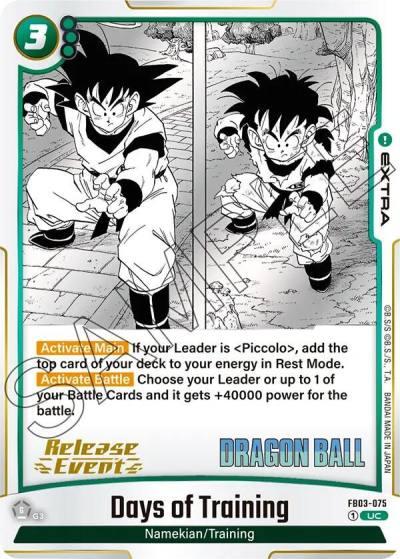 Days of Training FB03-075 Manga Booster 01 Release Event Cards Fusion World card
