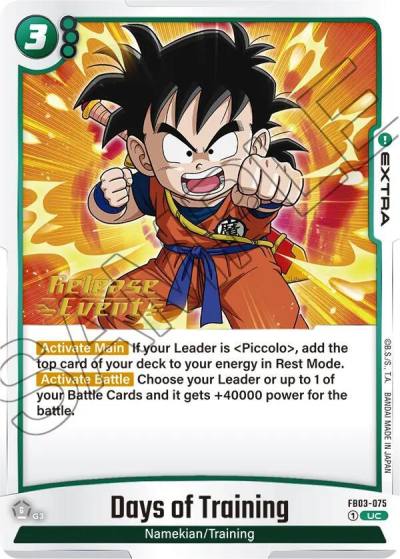 Days of Training FB03-075 Raging Roar Release Event Cards Fusion World card