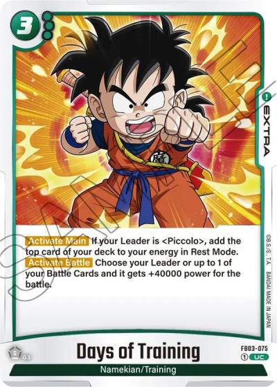 Days of Training FB03-075 Raging Roar Fusion World card