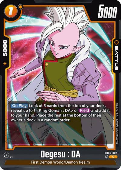 Degesu DA FB06-082 Rivals Clash Fusion World card