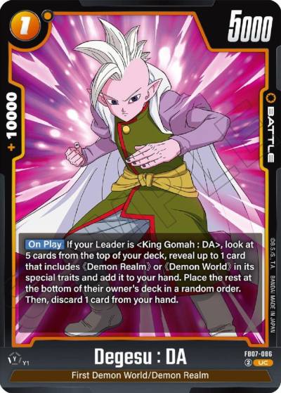 Degesu DA FB07-086 Wish For Shenron Fusion World card