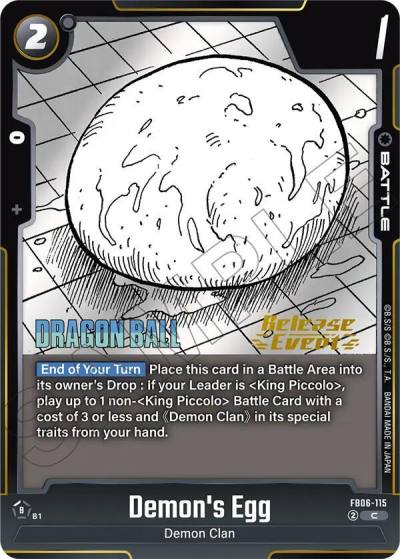 Demons Egg FB06-115 Manga Booster 02 Release Event Cards Fusion World card