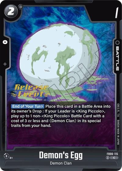 Demons Egg FB06-115 Rivals Clash Release Event Cards Fusion World card