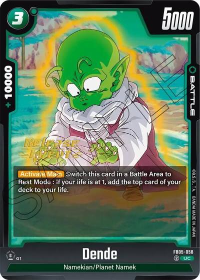 Dende FB05-058 New Adventure Release Event Cards Fusion World card