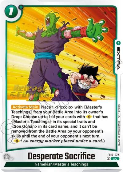 Desperate Sacrifice FB10-072 Cross Force Release Event Cards Fusion World card