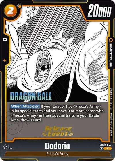 Dodoria SB02-052 Manga Booster 02 Release Event Cards Fusion World card