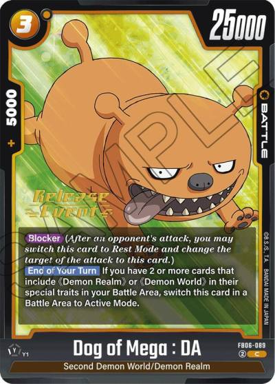 Dog of Mega DA FB06-089 Rivals Clash Release Event Cards Fusion World card