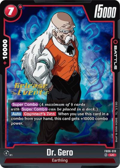 Dr Gero FB06-019 Rivals Clash Release Event Cards Fusion World card