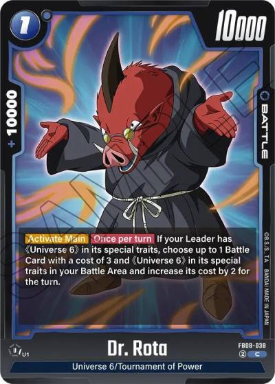Dr Rota FB08-038 Saiyan's Pride Fusion World card