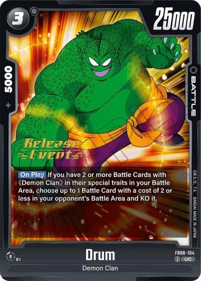 Drum FB06-104 Rivals Clash Release Event Cards Fusion World card