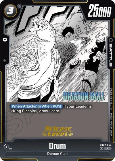 Drum SB02-057 Manga Booster 02 Release Event Cards Fusion World card