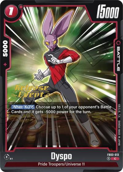Dyspo FB03-013 Raging Roar Release Event Cards Fusion World card