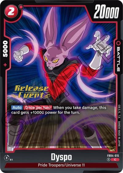 Dyspo FB04-015 Ultra Limit Release Event Cards Fusion World card