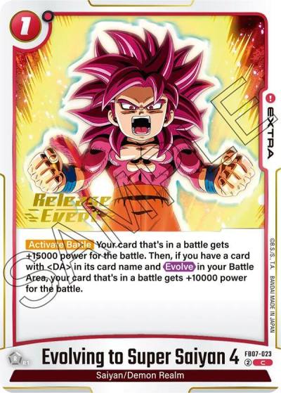 Evolving to Super Saiyan 4 FB07-023 Wish For Shenron Release Event Cards Fusion World card