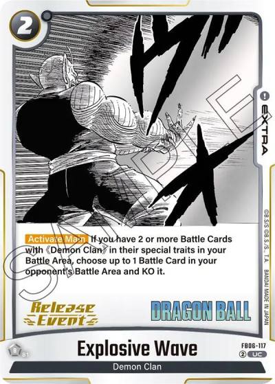Explosive Wave FB06-117 Manga Booster 01 Release Event Cards Fusion World card