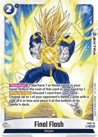 Final Flash Bonus Pack Alternate Art FS02-16 Starter Deck 2: Vegeta Fusion World card