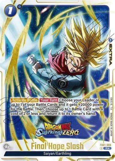 Final Hope Slash Dragon Ball Sparking ZERO FB01-066 Fusion World Promotion Cards and Packs Fusion World card