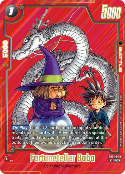 Fortuneteller Baba Alternate Art SB01-049 Manga Booster 01 Fusion World card