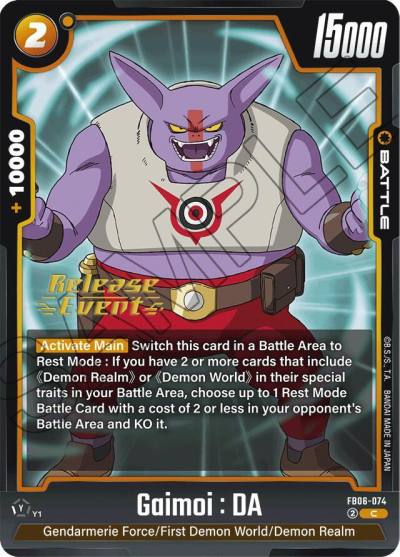 Gaimoi DA FB06-074 Rivals Clash Release Event Cards Fusion World card