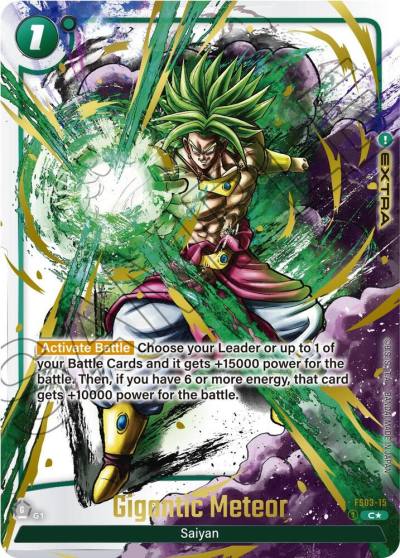 Gigantic Meteor Alternate Art FS03-15 Starter Deck 3: Broly Alternate Art Reprints Fusion World card