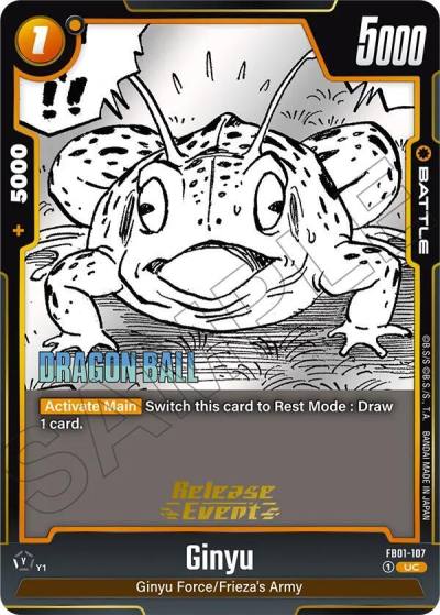 Ginyu FB01-107 Manga Booster 02 Release Event Cards Fusion World card
