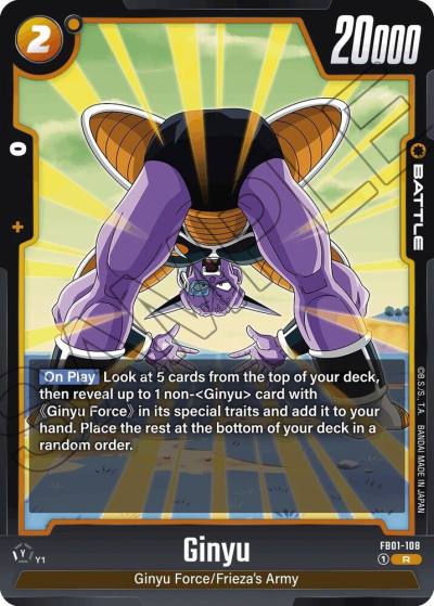 Ginyu FB01-108 Awakened Pulse Fusion World card
