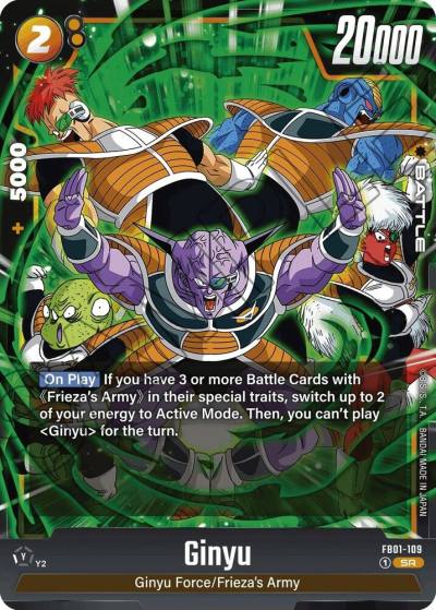Ginyu FB01-109 Awakened Pulse Fusion World card