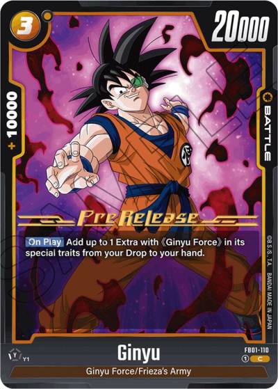 Ginyu FB01-110 Awakened Pulse Pre-Release Cards Fusion World card