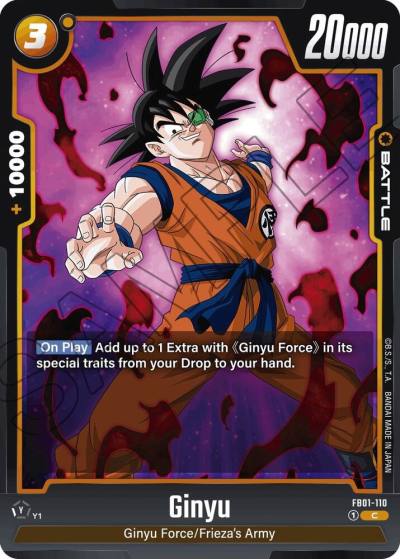 Ginyu FB01-110 Awakened Pulse Fusion World card