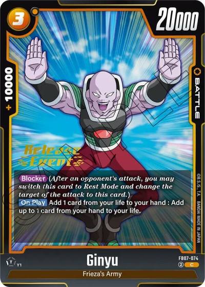 Ginyu FB07-074 Wish For Shenron Release Event Cards Fusion World card