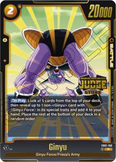 Ginyu Judge Pack Store Judge 01 FB01-108 Tournament and Championship Promos Fusion World card