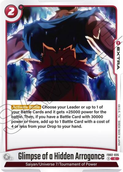Glimpse of a Hidden Arrogance FB02-035 Blazing Aura Fusion World card