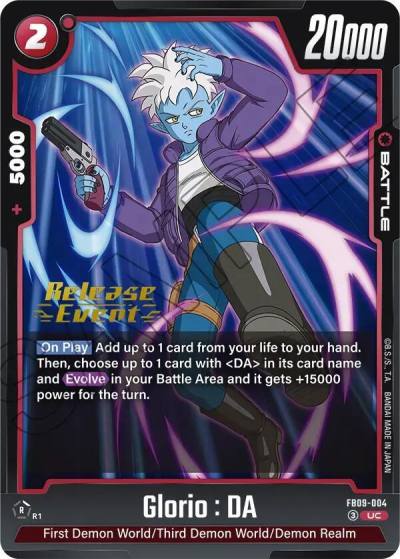 Glorio DA FB09-004 Dual Evolution Release Event Cards Fusion World card