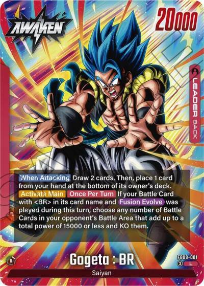 Gogeta BR FB09-001 Dual Evolution Fusion World card
